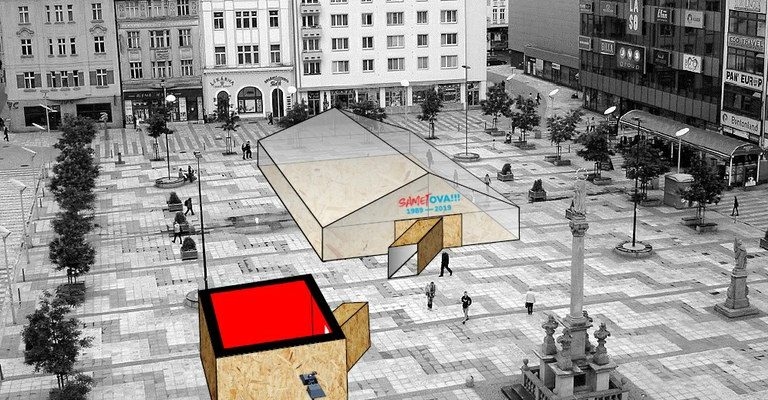 Vizualizace projektu sametOVA na Masarykově náměstí - Návrh - David Bazika
